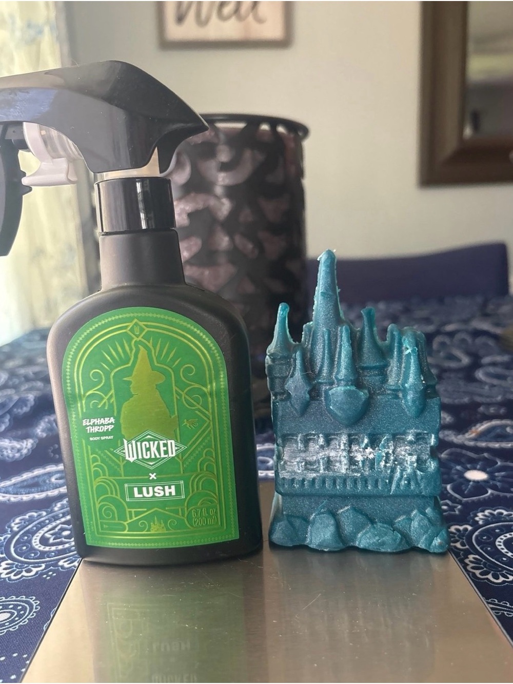 Lush Wicked Elphaba Thropp body spray and castle soap